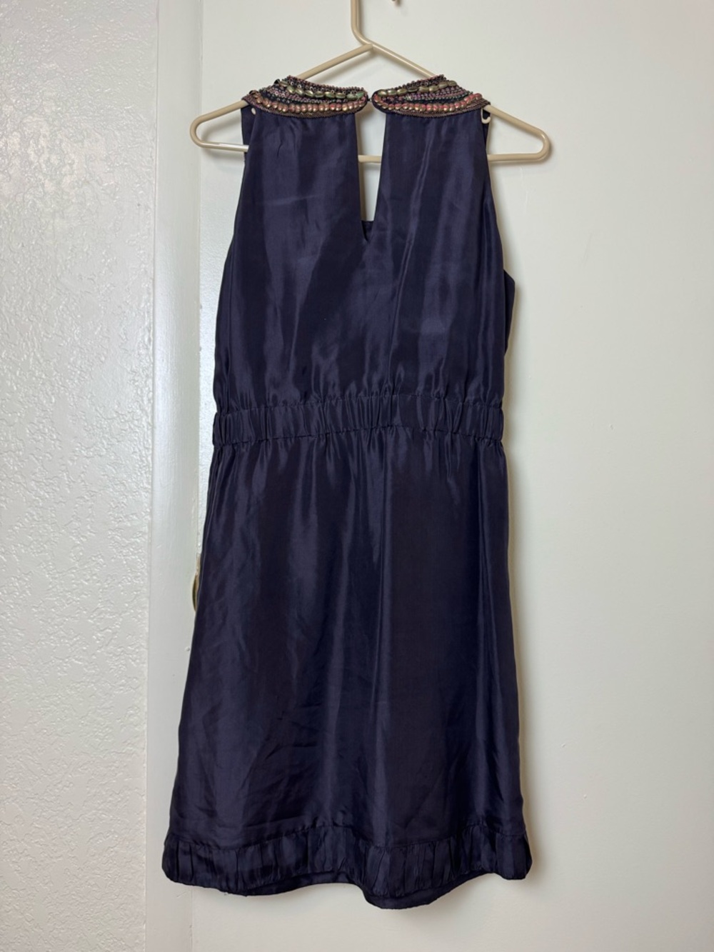 Baraschi Beaded Sleeveless Sheath Silk Dress Size M - Picture 4 of 6